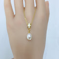Hot Sale 18K Gold Plated Luxury Sea Shell Charm Pearl Pendant Natural Freshwater Pearl Necklace Jewelry