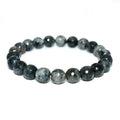 Natural Larvikite Faceted Bangle Bracelet in 6/8/10mm Fashionable Jewelry for Women and Men