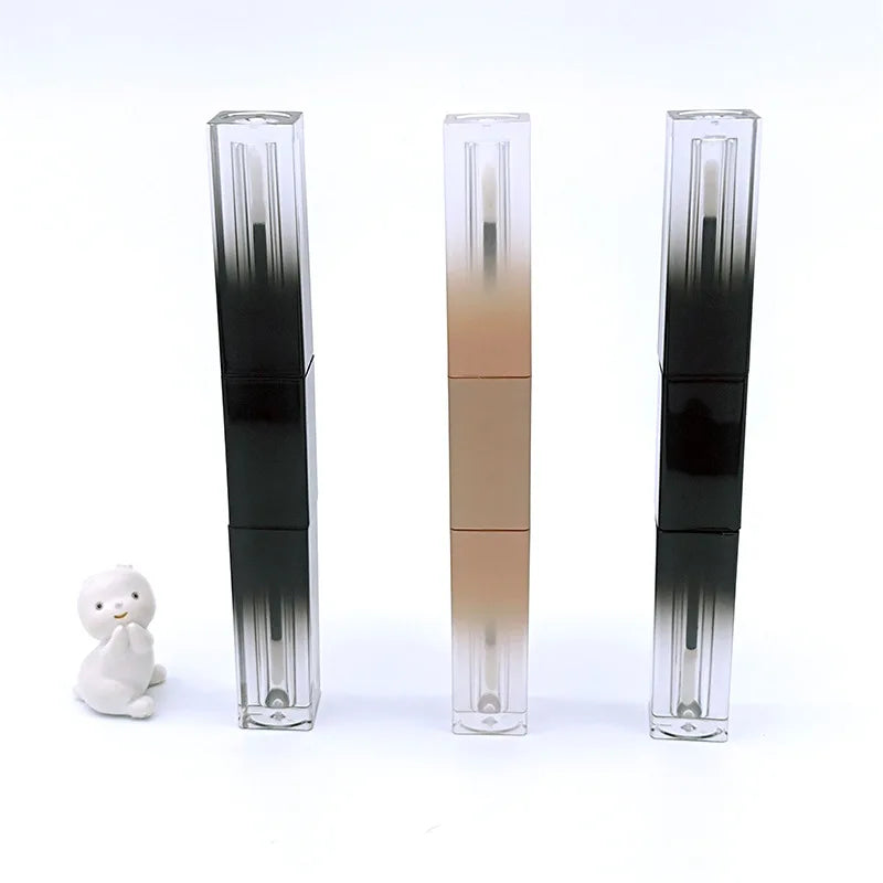 Cap Square Lip Gloss Tube Container Transparent with Black Neck Custom Top Eye Hot Makeup Tools Logo Industrial Surface Brush