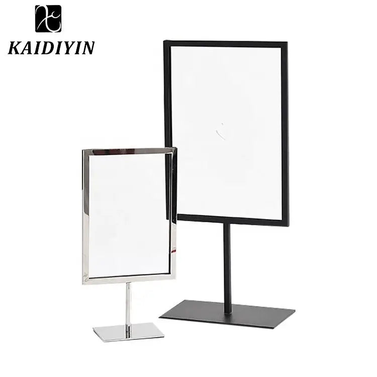 Customizable A4 Size Poster Banner Billboard Display Board Magnetic Sign Holder with Card Case Standing Poster Display Stand