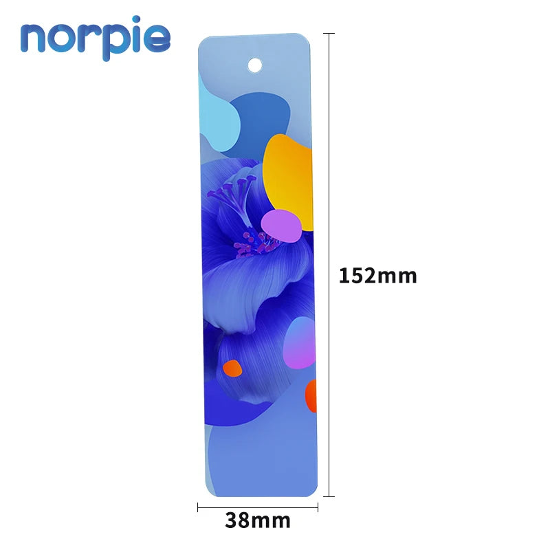 Metal Aluminum Bookmarks Gloss White Blank Sublimation Bookmarks Blank with Tassel