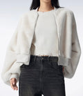 Fall and Winter Faux Fur Woman Jacket Female Stand-up Collar Loose Wind Breaker Jacket