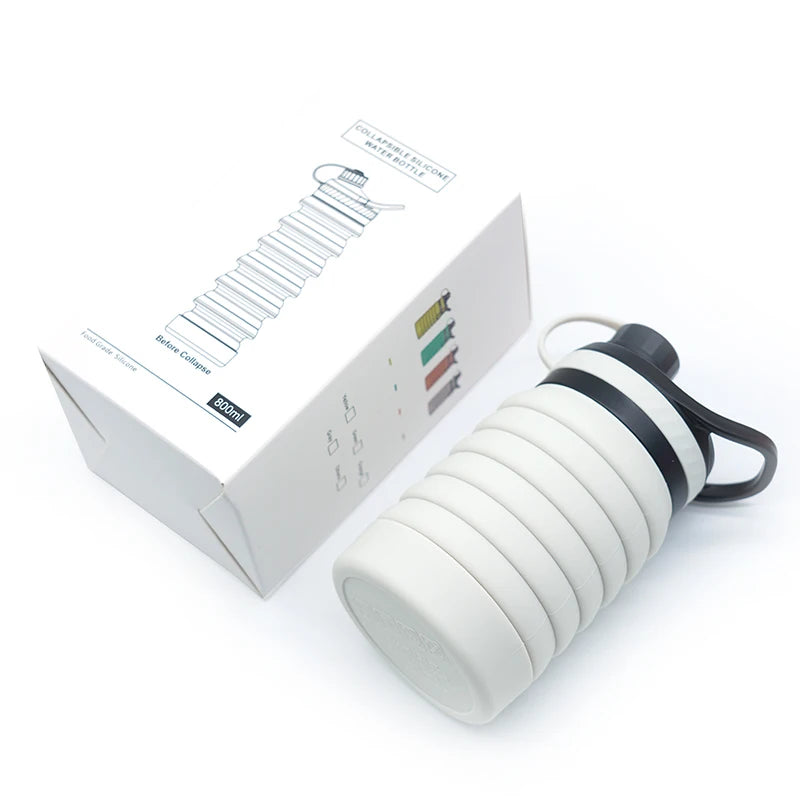 2025 Hot Sale Custom logo Sport Portable Collapsible Silicone Water Bottle