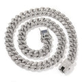 JOYFFO Men's 12MM Iced Hip Hop Jewelry Cuban Link Chain Gold Silver Plated Bling Miami Cuban Necklace Fashion Chains Necklaces