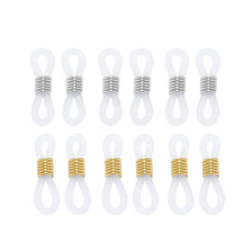 Stainless Steel Snap Hook Rubber Eye Glasses End Loop Connectors DIY Sunglasses Chains Jewelry Making Supplies