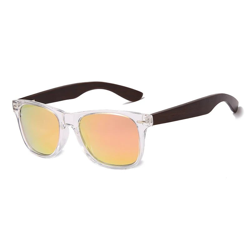 Hot Selling Classic Color Film Bamboo Wooden Leg Wooden PC Frame Sunglasses
