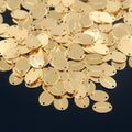 14K Gold Filled Engravable Tag Pendant Custom Jewelry Oval Connector