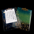 Folder Resin Molds Drawing Board Clip Resin Molds Silicone with Gold Handle Long Tail Seal Clamp Handle Metal Clip MegaBDM