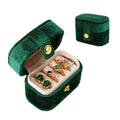 Wholesale Custom Logo Mini Luxury Velvet Jewelry Ring Box Organizer Portable Travel Plush Suede Necklace Ring Women Gift Case