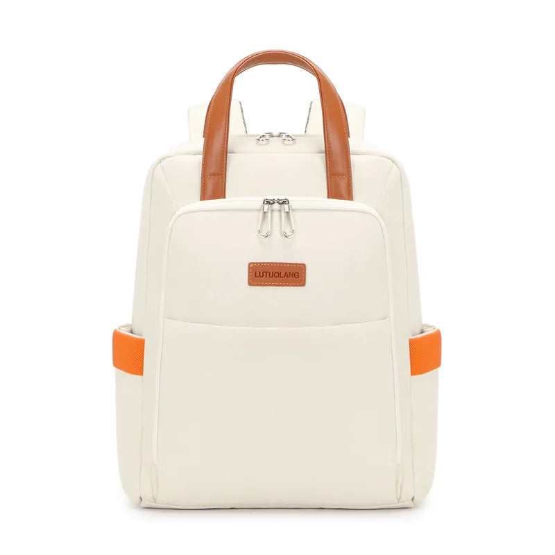 Women's Anti-Theft Charging Laptop Bag Business and School Backpack with Polyester  Lining for Middle School Girls