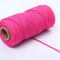 Wholesale Wall Decorative Diy Handmade Colored Braided Rope 100% Cotton White Macrame Cord Twisted Cord