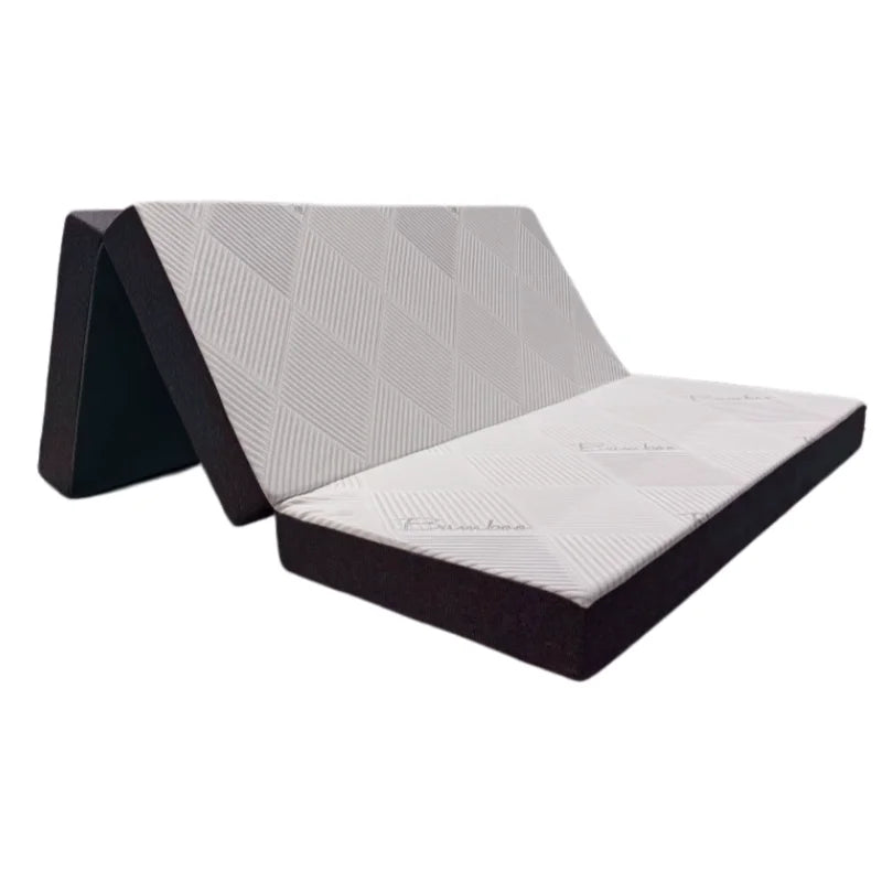 Tri-Fold Memory Foam Mattress Single Removable Cover Reversible Foldable Topper Hypo-Allergenic Cooling Hotel Bedroom