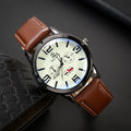 Exquisite Male Leather Quartz Wristwatch Business Gentle Clock Casual Watch for Men Elegant Relogio Masculino Fashion Saati Gift
