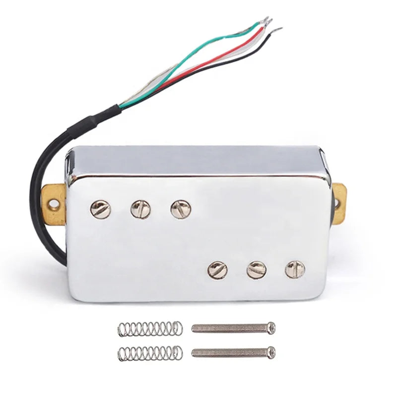 Two Line 6 String Electric Guitar Humbucker 3+3 Pole Piece Pickup for LP Guitar Chrome