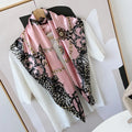 Factory Cheapest Price Woman Trendy Premium Leopard Skinny Satin Scarf  90cm Hijab Dubai
