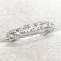 Sterling Silver 2*2mm Semi Mount Ring Empty Frame Blank Support Claw Setting S925 Base Holder Without Center Stone for Inlay DIY
