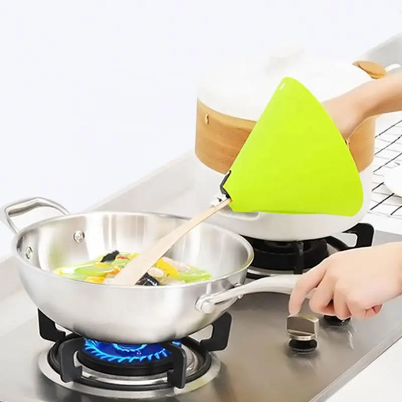Kitchen Tools Cooking Stir-fry Anti Oil Splash Anti Burn Wood Spatula Protective Cover