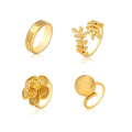Wholesale Price Dubai 24k Gold Plated Copper Jewelry Finger Fashion Jewellery Rings Adjustable Women Ring With Zircon