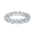 New Arrival 925 Silver 0.3 Ct Excellent Cut Pass Diamond Test D Color Stackable Heart Moissanite Wedding Ring Gift Fine Jewelry