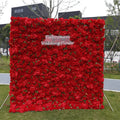 E07617 Wedding Wall Decor Rose Backdrop Silk Faux Red Flower Wall Salon Artificial Rose Wall for Party Salon Decor