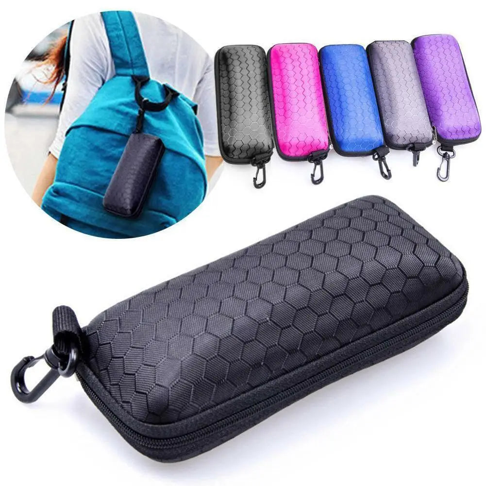 EVA Glasses Storage Box Eyewear Cases Cover Sunglasses Eyeglass Travel Case for Men Women Glasses Box With Lanyard Zipper Hook