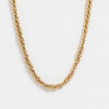 Joolim Jewelry 18K Gold Plated Shiny Twisted Necklace Stainless Steel Jewelry Wholesale