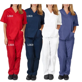 High Quality Thin and Light Medical Scrubs Custom Straight Pants Doctor Nursing Unisex Hospital Scrubs Uniforms Sets for Women