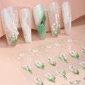 Popular Design for Nail 2025 Nail Stickers 3d Lily Flower 5d Soft Nail Decal