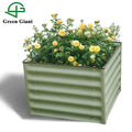 17"Tall 2' X 2' Square Modular Corrugated Metal Raised Garden Bed Kit Aluzinc Galvanized Planter Box for the Garden 61x61x43cm