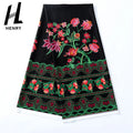 Fast Delivery Digital Floral Printed Polyester Fabric Hawaiian Style Black Fabric for Dress