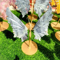 2022 new spiritual healing crystal stone carved natural purple light labradorite butterfly figurines for home decoration