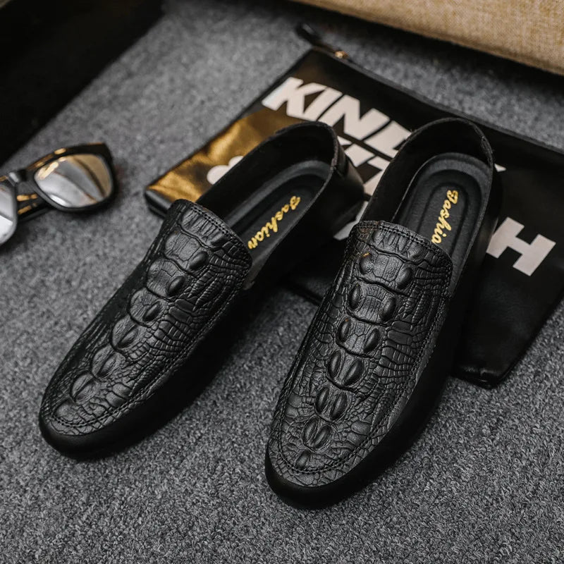 Men Loafers Fashion Trend Casual PU Leather Shoes Moccasin Gommino Boat Shoes Male Driving Walking Working Loafers Flats Shoes