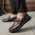 2026 New Trend Men's Loafers Octopus Bean Shoes Slip-On Flat Low-Top Casual Walking Shoes Solid Color Manufactured by Factory