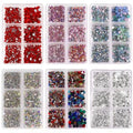 6 Girds SS6-SS20 Mini Nail Art Rhinestones Flatback Crystal Manicure Diamond Gem AB Colorful 3D Glitter Nail Art Decorations