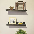 E1 MDF 14 Inch Wall Shelf White Wooden Black Floating Corner Shelves