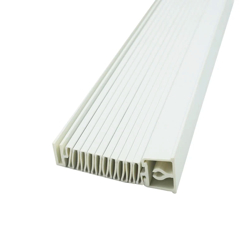 Extrusion PVC Plastic Folding Door Profile Pvc Zipper Wavy PVC air Conditioning Retractable Curtain Cabinet Roller Shutter Door