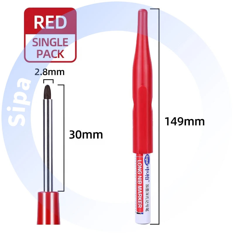 SM903 Permanent Marker Long Nib Deep Hole with Non-toxic Ink Metal Gift Box and Color Box