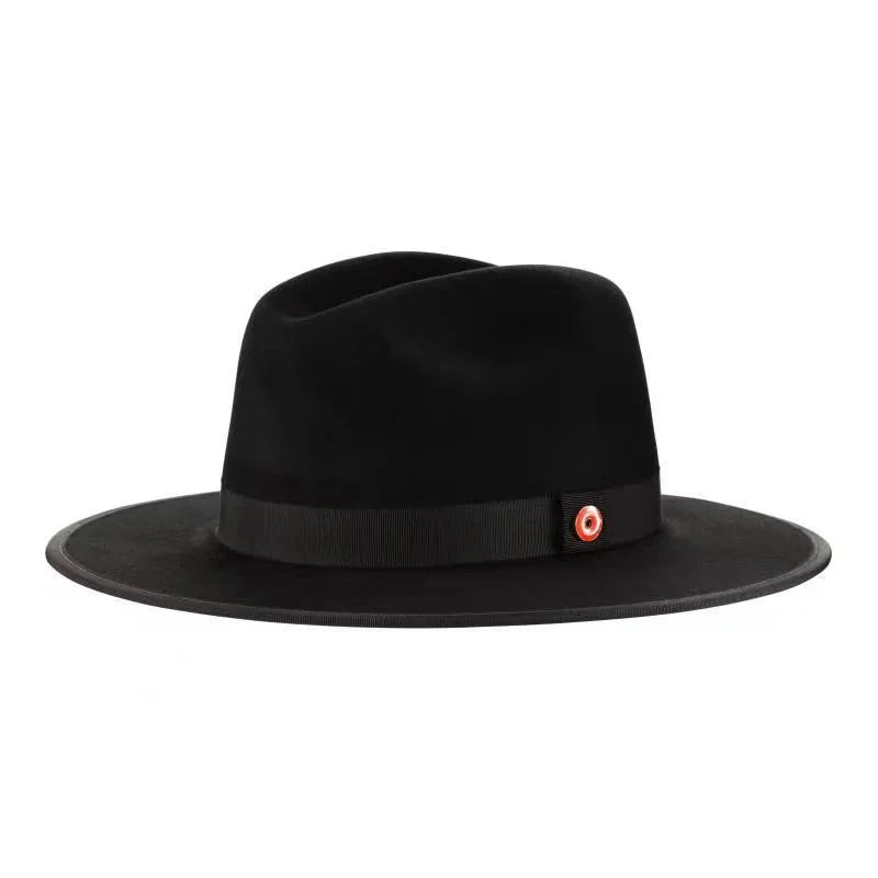 Wholesale Sombreros Men Wool Felt Fedora Hat With Red Fabric Bottom