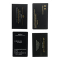 Custom Luxury Black Business Card with Gold Foil Stamping Embossed Corporate Marketing Visiting Card Printing