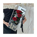 AM-PFE86 Acrylic Hand Box Ammy 3 Preserved Roses Elegant Eternal Rose Gift Box for Mother's Day Valentine's Day Romantic Roses