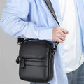 MARRANT Genuine Leather Top Handle Handbag Mini Bag Leather Satchel Messenger Bag Men Leather Crossbody Shoulder Bag for Men