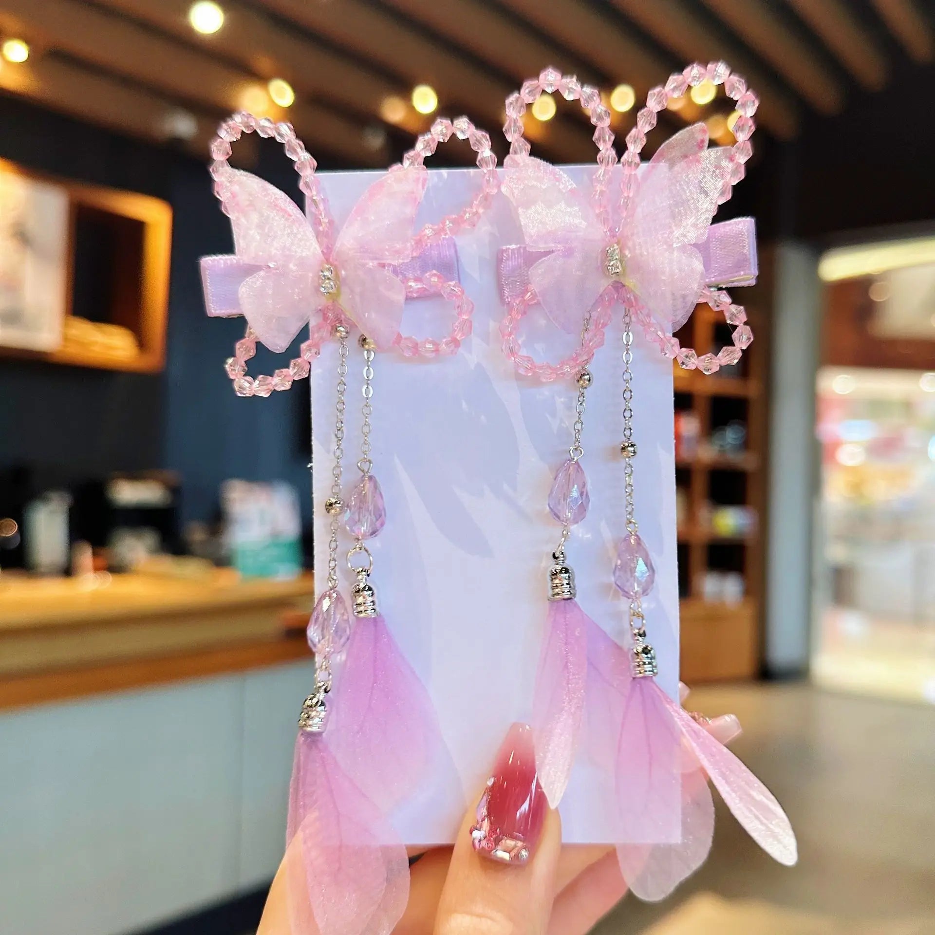 Chinese Hanfu Hair Clips Butterfly Hairpins Teen Girl Antique Tassel Hair Accessories