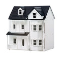 1:12 Scale European Style DIY Educational Wooden Toy Doll House Stylish Fancy Cottage Furniture Set for Kids