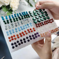 Natural Crystal Women Earring Ball Beads Clear Quartz Pierced Gemston Aquamarine Stud Earrings