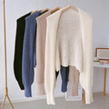Summer Women Open Front Knit Poncho Cape Wrap Shawl  Hollow Out Crochet Cardigan Blouses Casual Cover up