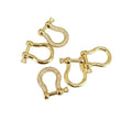 CZ8185 18K Gold Plated Brass CZ Micro Pave Horseshoe Screw Clasp U-Shaped Lock Buckle for Jewelry DIY & Bracelet Making