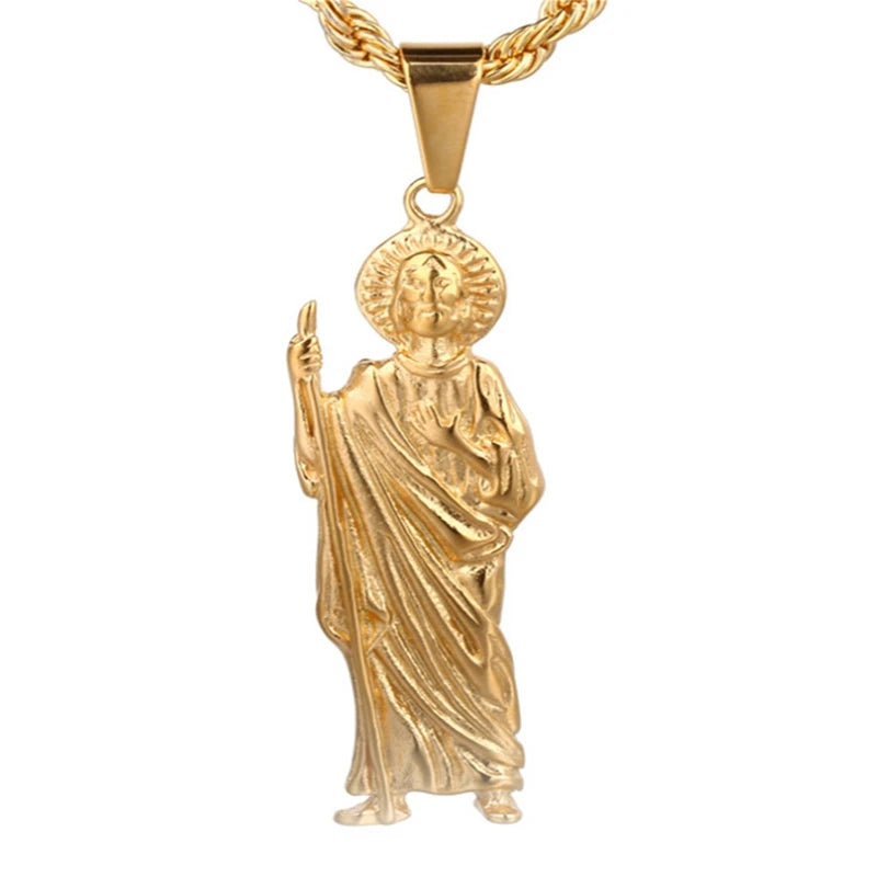 Wholesale Vintage Gold Plated Jesus Stainless Steel Pendant for Necklace