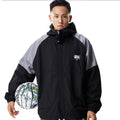 Fashionable Solid Autumn Oversize Hooded Sports Varsity Jacket 100% Polyester