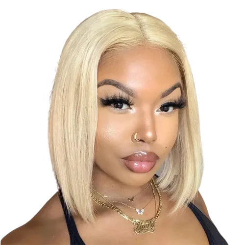 Short bob 613 Blonde Color Lace Front Wigs Human Hair Vendor Wholesale Mink Brazilian Virgin Real 100 Human Hair Wigs for Women