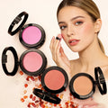 Single Blush Professional Makeup Plastic Container Single Color Baked Powder Face Palette with No Logo Brush